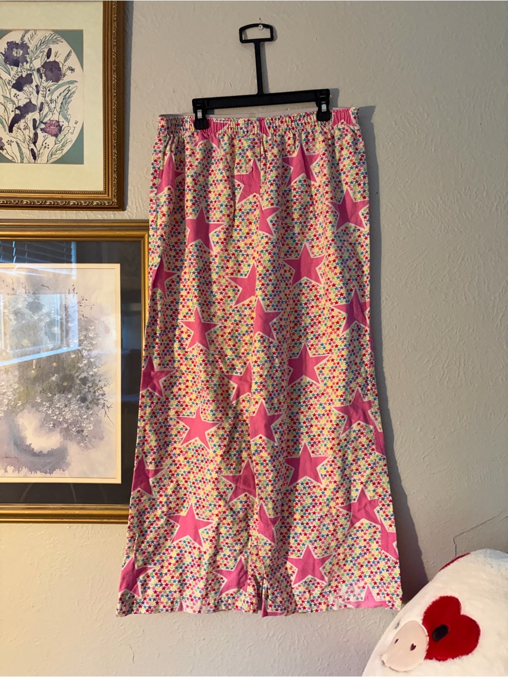 Women's Pink Star Print Casual sleep pants